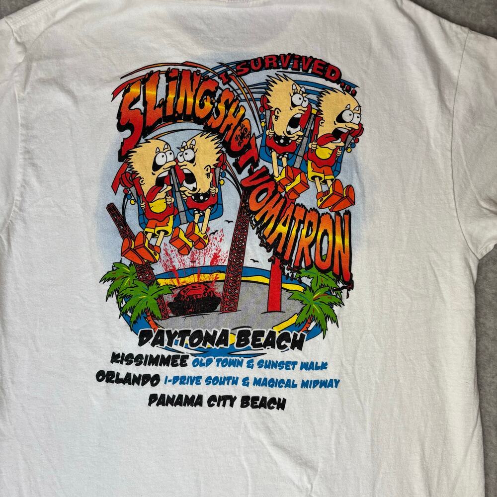 Slingshot Screamer's Park T-Shirt Graphic Print Unisex Short Sleeve Size M